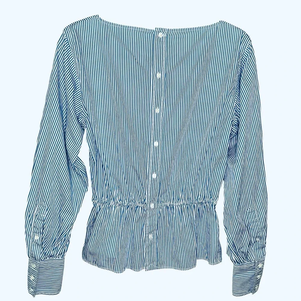 POLO Ralph‎ Lauren Striped Peplum Blouse – Size XS